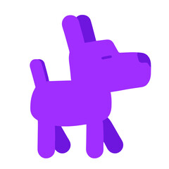A cartoon-style dog character. Cartoon Vector Illustration Of The Icon. Flat Cartoon Style. For designing a wide range of objects of various sizes without loss of quality.EPS10.