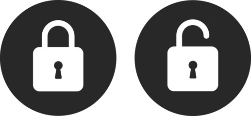Lock vector icon. Security symbol. Lock web button design. Security system. Vector isolated lock icon.