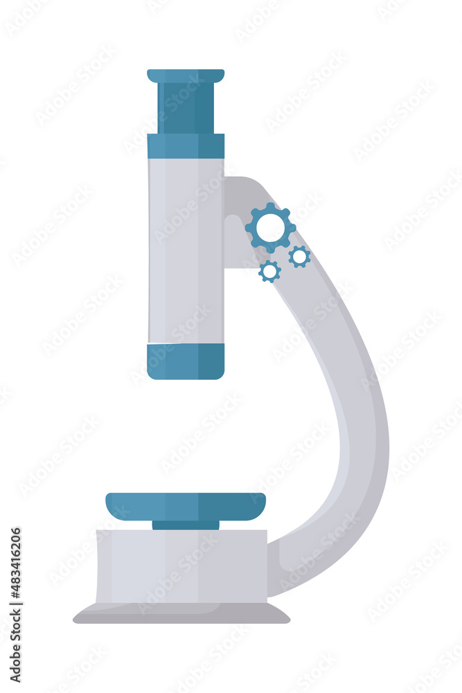 Poster lab microscope icon