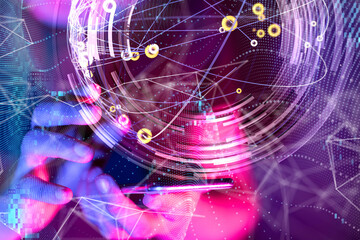 conference Digital Network and data concept 3d