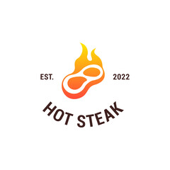 steak logo vector, or barbeque logo.