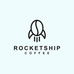 Obraz premium coffee rocket logo. restaurant logo