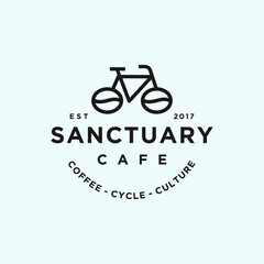 Fototapeta premium bike coffee logo. restaurant logo