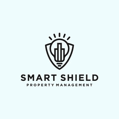 smart security logo. shield logo