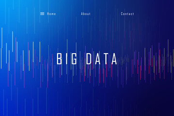 2d illustration abstract Big data 