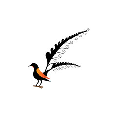 beautiful bird logo icon creative illustration vector design