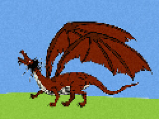 Pixel art dragon