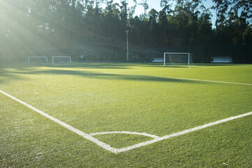 Football Field with football goals.