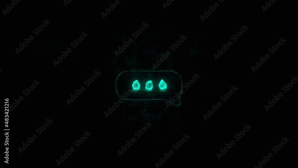 Poster Speech bubble chat icon isolated on white background. Connected lines with dots. Lines plexus