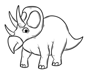 Triceratop cartoon illustration