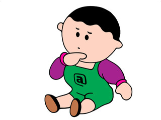 Illustration of a cute baby