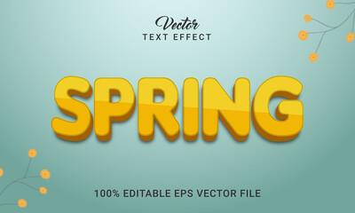 Spring 3d text effect style