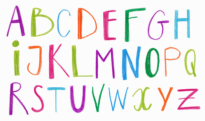 Funny English alphabet letters for kids