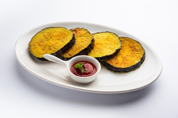 Vangyache Kaap or Pan Fried Crispy Eggplant