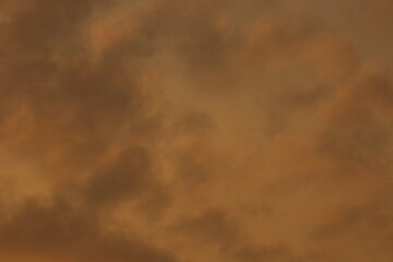 Orange light of Sunrise ,silhouette and clouds sky in the early morning