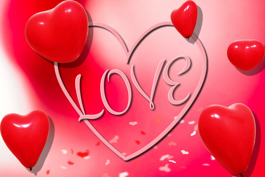 Valentine background Heart Love Balloon