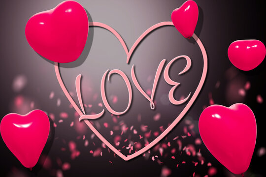 Valentine background Heart Love Balloon
