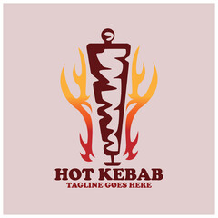 kebab design logo business vector
