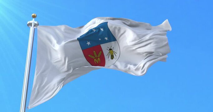 Colonia Department Flag, Uruguay. Loop