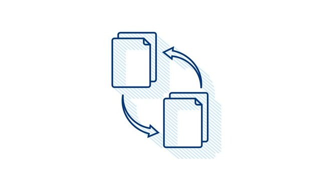 Shadow icon with file exchange. Cloud storage icon. Data storage. Motion Graphic