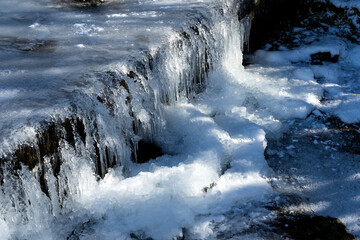 Vereister Wildbach bei Oberstdorf