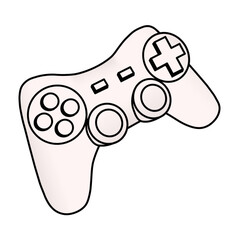 Gamepad for video games. Joystick vector drawing hand drawn game controller or game pad flying on white isolated background square © Oleksiy Oliinyk