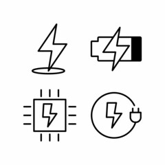 Electric, Battery Charge Icon Design Vector Logo Template Illustration Sign And Symbol
