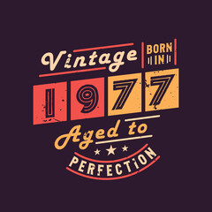 Vintage Born in 1977 Aged to Perfection