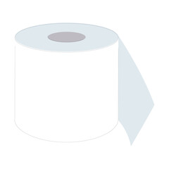 Full roll of toilet paper isolated on white background vector illustration