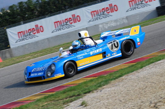 Scarperia, Mugello 5 March 2008: unknown in action on Matra Simca MS670B Le Mans year 1974 during practice at Mugello Circuit. Italy