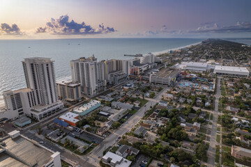 Naklejka premium Aerial drone view of Daytona Beach, Florida