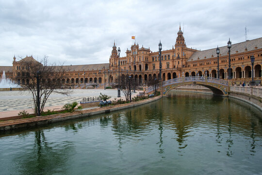 The "Plaza de Espa&ntilde;a" in Seville is one of the most important landmarks of the city, designed at the beginning of the 20th century by Anibal Gonzalez, a wonderful example of Architecture. 