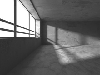 Abstract architecture interior background. Empty concrete room