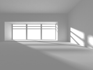 Illuminated corridor interior design. Empty Room Interior Background