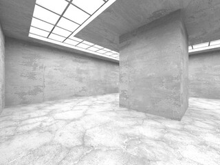 Abstract architecture interior background. Empty concrete room