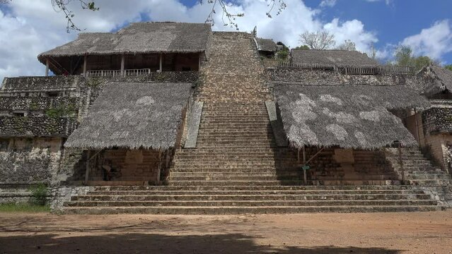 Acropolis in the Ek Balam ancient Mayan city. Yucatan, Mexico