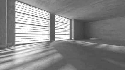 Abstract architecture interior background. Empty concrete room