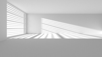 Illuminated corridor interior design. Empty Room Interior Background