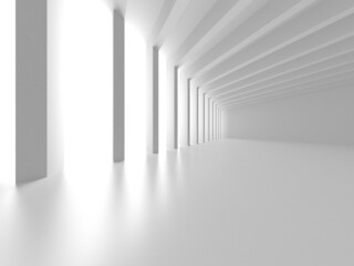 Abstract White Architecture Design Concept