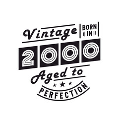 Fototapeta premium Born in 2000, Vintage 2000 Birthday Celebration