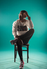 Attractive male posing