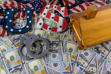 Judge american sanctions the court imposed an arrest to on house of property with US dollars banknotes