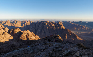 Fototapeta na wymiar View of the mountain path in the Sinai Mountains, Egypt