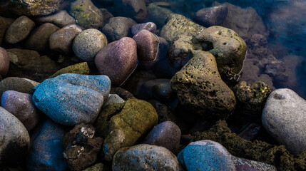 Rocks on a serene blue sea