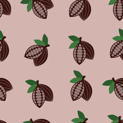 vector cocoa seamless background pattern