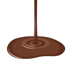 vector sweet liquid chocolate sauce