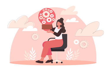 Think outside the box concept