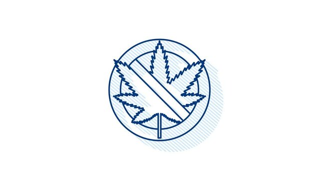 Red no hump Shadow icon. Motion Graphic