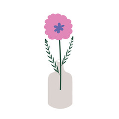 Floral composition in vase. Bouquet of flowers. Interior decor. Modern design element.