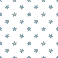 Seamless pattern in minimalists style. Vector illustration. Floral texture.